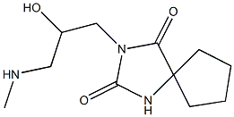 3-[2-hydroxy-3-(methylamino)propyl]-1,3-diazaspiro[4.4]nonane-2,4-dione Struktur