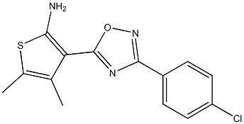 3-[3-(4-chlorophenyl)-1,2,4-oxadiazol-5-yl]-4,5-dimethylthiophen-2-amine Struktur