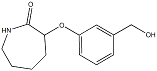 3-[3-(hydroxymethyl)phenoxy]azepan-2-one Struktur