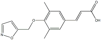 3-[3,5-dimethyl-4-(1,2-oxazol-5-ylmethoxy)phenyl]prop-2-enoic acid Struktur