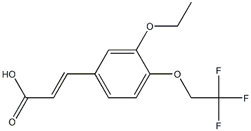 3-[3-ethoxy-4-(2,2,2-trifluoroethoxy)phenyl]prop-2-enoic acid Struktur