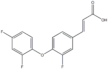 3-[4-(2,4-difluorophenoxy)-3-fluorophenyl]prop-2-enoic acid Struktur