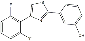 3-[4-(2,6-difluorophenyl)-1,3-thiazol-2-yl]phenol Struktur