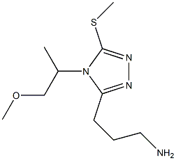 3-[4-(2-methoxy-1-methylethyl)-5-(methylthio)-4H-1,2,4-triazol-3-yl]propan-1-amine Struktur