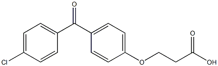 3-[4-(4-chlorobenzoyl)phenoxy]propanoic acid Struktur