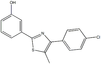 3-[4-(4-chlorophenyl)-5-methyl-1,3-thiazol-2-yl]phenol Struktur