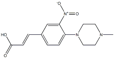 3-[4-(4-methylpiperazin-1-yl)-3-nitrophenyl]prop-2-enoic acid Struktur