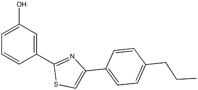 3-[4-(4-propylphenyl)-1,3-thiazol-2-yl]phenol Struktur