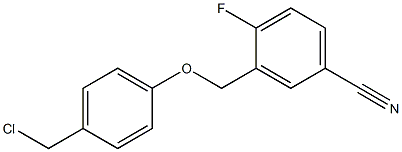 3-[4-(chloromethyl)phenoxymethyl]-4-fluorobenzonitrile Struktur