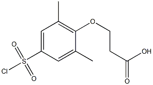 3-[4-(chlorosulfonyl)-2,6-dimethylphenoxy]propanoic acid Struktur