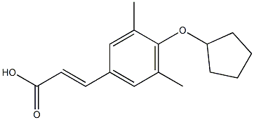 3-[4-(cyclopentyloxy)-3,5-dimethylphenyl]prop-2-enoic acid Struktur