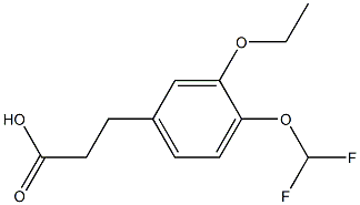 3-[4-(difluoromethoxy)-3-ethoxyphenyl]propanoic acid Struktur