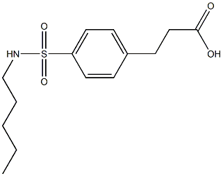 3-[4-(pentylsulfamoyl)phenyl]propanoic acid Struktur