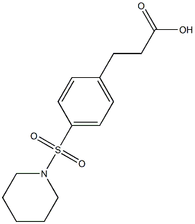 3-[4-(piperidine-1-sulfonyl)phenyl]propanoic acid Struktur