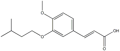 3-[4-methoxy-3-(3-methylbutoxy)phenyl]prop-2-enoic acid Struktur