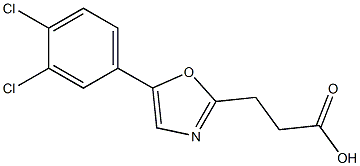 3-[5-(3,4-dichlorophenyl)-1,3-oxazol-2-yl]propanoic acid Struktur