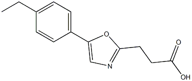 3-[5-(4-ethylphenyl)-1,3-oxazol-2-yl]propanoic acid Struktur