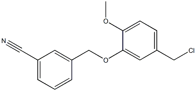 3-[5-(chloromethyl)-2-methoxyphenoxymethyl]benzonitrile Struktur