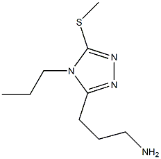 3-[5-(methylthio)-4-propyl-4H-1,2,4-triazol-3-yl]propan-1-amine Struktur