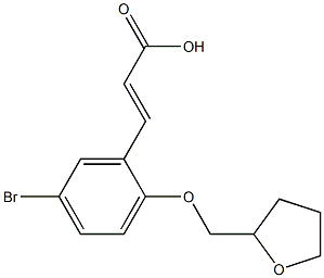 3-[5-bromo-2-(oxolan-2-ylmethoxy)phenyl]prop-2-enoic acid Struktur