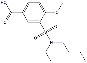 3-[butyl(ethyl)sulfamoyl]-4-methoxybenzoic acid Struktur