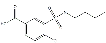 3-[butyl(methyl)sulfamoyl]-4-chlorobenzoic acid Struktur