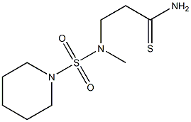 3-[methyl(piperidine-1-sulfonyl)amino]propanethioamide Struktur