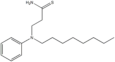 3-[octyl(phenyl)amino]propanethioamide Struktur