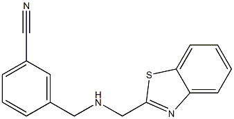 3-{[(1,3-benzothiazol-2-ylmethyl)amino]methyl}benzonitrile Struktur