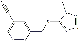 3-{[(1-methyl-1H-1,2,3,4-tetrazol-5-yl)sulfanyl]methyl}benzonitrile Struktur