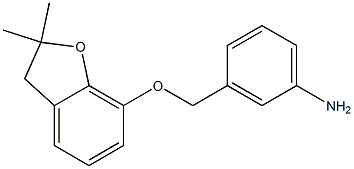 3-{[(2,2-dimethyl-2,3-dihydro-1-benzofuran-7-yl)oxy]methyl}aniline Struktur