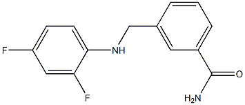 3-{[(2,4-difluorophenyl)amino]methyl}benzamide Struktur