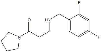 3-{[(2,4-difluorophenyl)methyl]amino}-1-(pyrrolidin-1-yl)propan-1-one Struktur