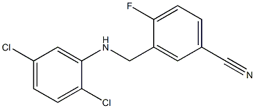 3-{[(2,5-dichlorophenyl)amino]methyl}-4-fluorobenzonitrile Struktur