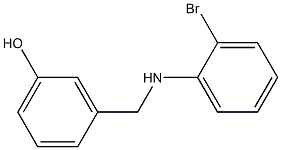 3-{[(2-bromophenyl)amino]methyl}phenol Struktur