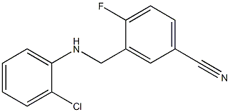 3-{[(2-chlorophenyl)amino]methyl}-4-fluorobenzonitrile Struktur