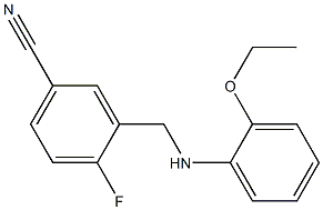 3-{[(2-ethoxyphenyl)amino]methyl}-4-fluorobenzonitrile Struktur