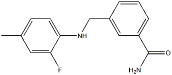 3-{[(2-fluoro-4-methylphenyl)amino]methyl}benzamide Struktur