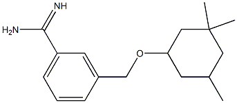 3-{[(3,3,5-trimethylcyclohexyl)oxy]methyl}benzene-1-carboximidamide Struktur