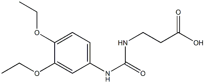 3-{[(3,4-diethoxyphenyl)carbamoyl]amino}propanoic acid Struktur