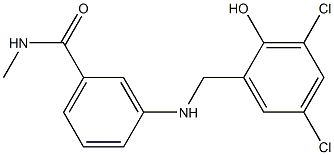 3-{[(3,5-dichloro-2-hydroxyphenyl)methyl]amino}-N-methylbenzamide Struktur