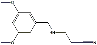 3-{[(3,5-dimethoxyphenyl)methyl]amino}propanenitrile Struktur