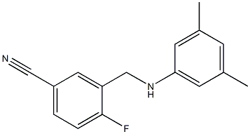 3-{[(3,5-dimethylphenyl)amino]methyl}-4-fluorobenzonitrile Struktur