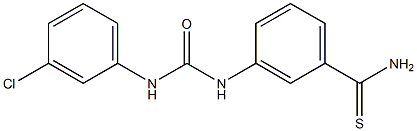 3-{[(3-chlorophenyl)carbamoyl]amino}benzene-1-carbothioamide Struktur