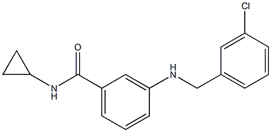 3-{[(3-chlorophenyl)methyl]amino}-N-cyclopropylbenzamide Struktur