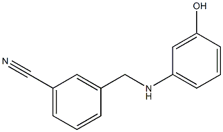 3-{[(3-hydroxyphenyl)amino]methyl}benzonitrile Struktur