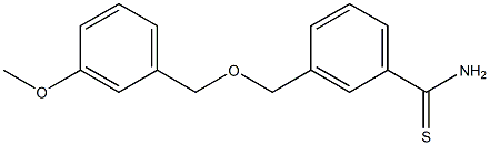 3-{[(3-methoxybenzyl)oxy]methyl}benzenecarbothioamide Struktur