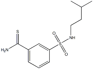 3-{[(3-methylbutyl)amino]sulfonyl}benzenecarbothioamide Struktur