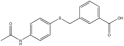 3-{[(4-acetamidophenyl)sulfanyl]methyl}benzoic acid Struktur