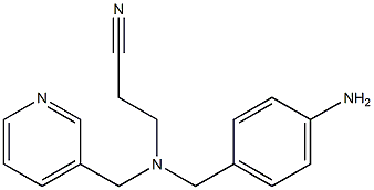 3-{[(4-aminophenyl)methyl](pyridin-3-ylmethyl)amino}propanenitrile Struktur